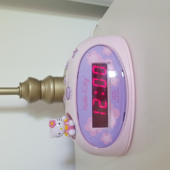 Sanrio Other Hello Kitty Digital Alarm Clock Pink And Purple Poshmark